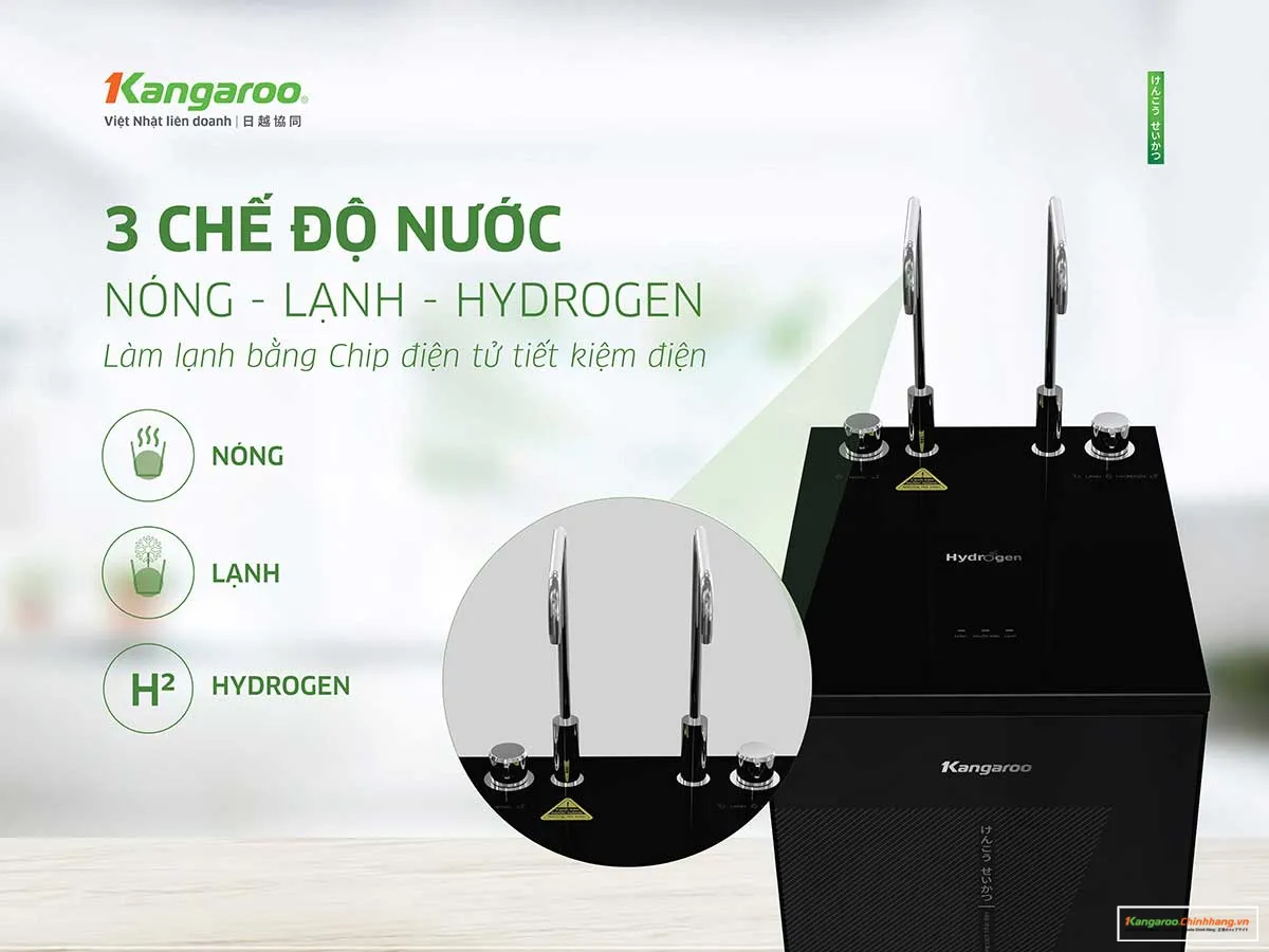 Máy lọc nước Kangaroo Hydrogen nóng lạnh KG12S2H4