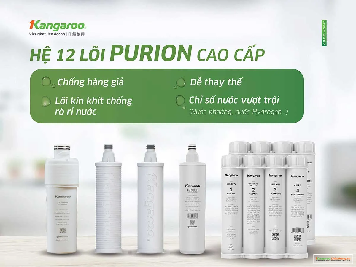 Máy lọc nước Kangaroo Hydrogen nóng lạnh KG12S3H3