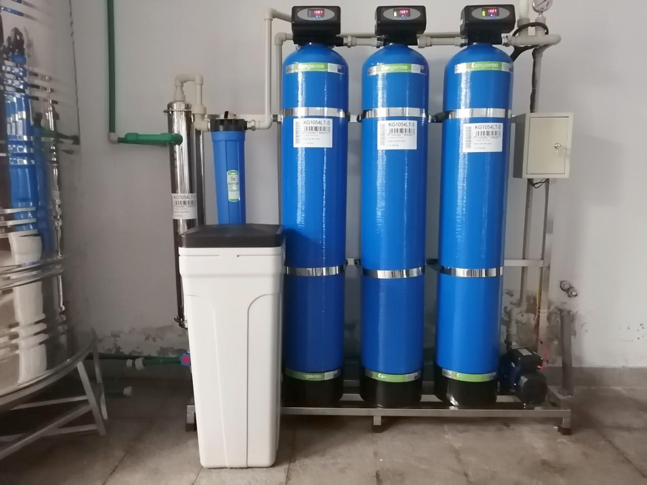 Bộ lọc tổng Kangaroo 5 cấp KG1054LT-5 van tự động 1000l/h siêu lọc