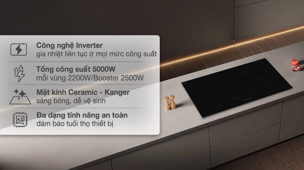 Bếp từ đôi lắp âm Kangaroo KGIC50D1C