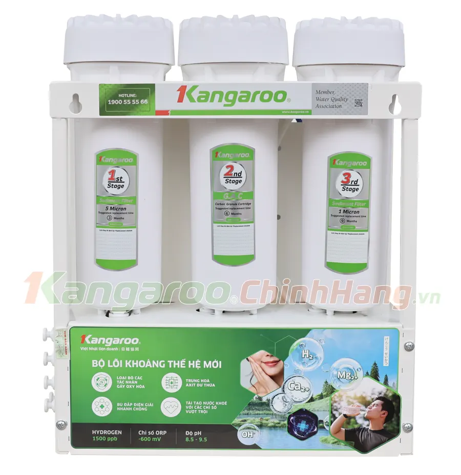 Máy lọc nước Kangaroo Hydrogen KGHP12K - 12 Lõi Mới 2025