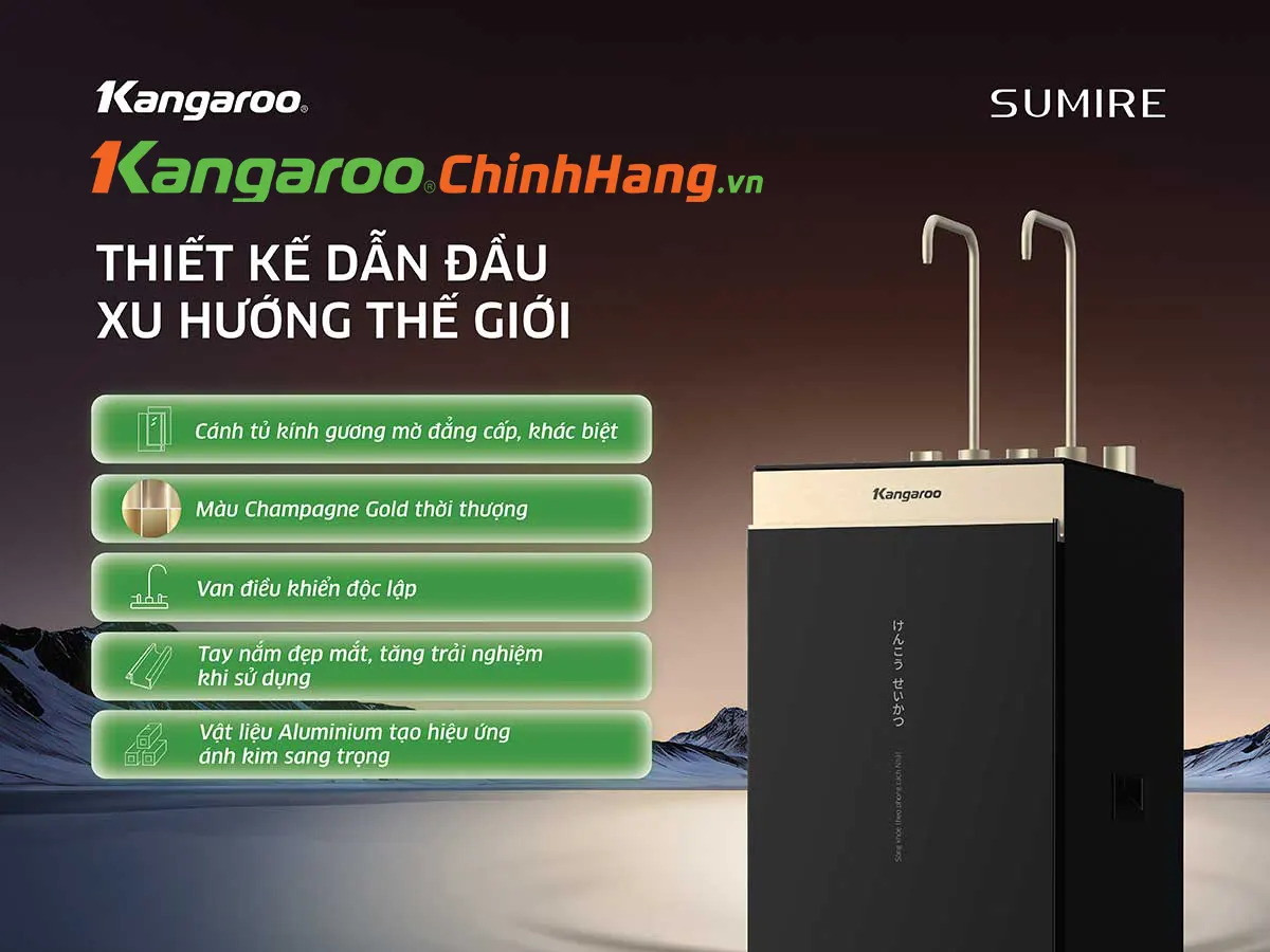 Máy lọc nước Kangaroo Hydrogen ion kiềm nóng lạnh KGHC13A3 