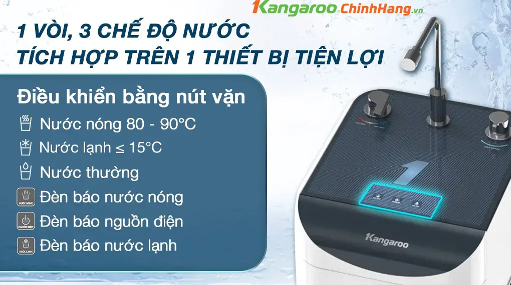 Máy lọc nước RO nóng lạnh ion kiềm Kangaroo KG10A7ES