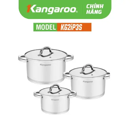 Bộ nồi inox cao cấp 5 lớp Kangaroo KG2IP3S
