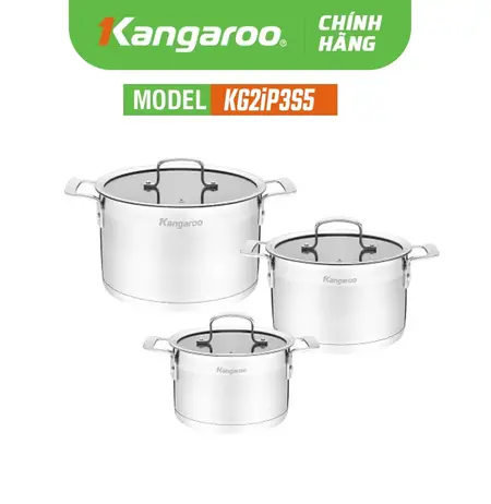 Bộ nồi inox cao cấp 5 lớp Kangaroo KG2IP3S5