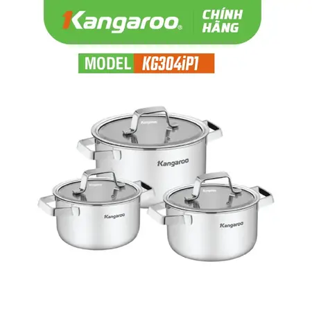 Bộ nồi Inox cao cấp Kangaroo KG304IP1