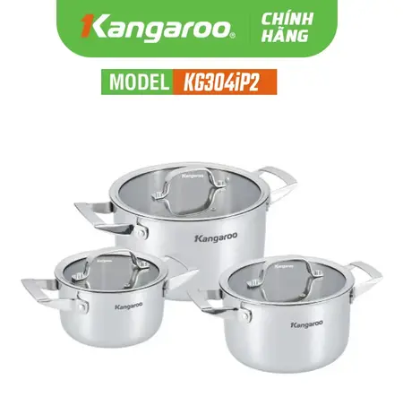 Bộ nồi Inox cao cấp Kangaroo KG304IP2