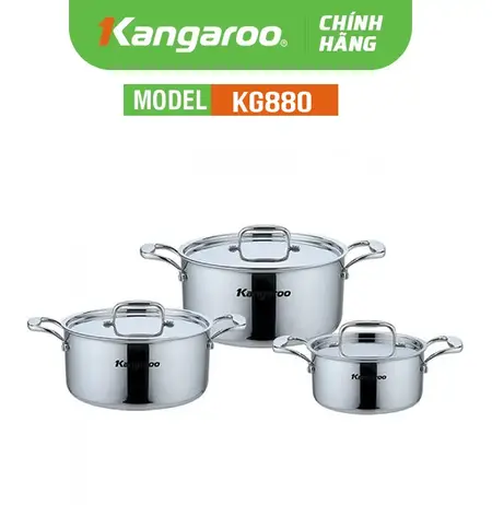 Bộ nồi Inox Kangaroo KG880