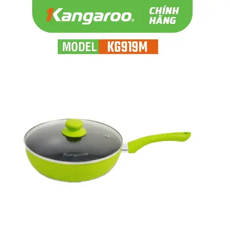 Chảo chống dính sâu lòng vung kính Kangaroo KG919M