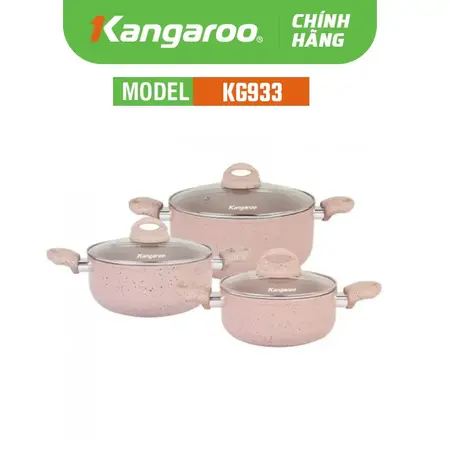 Bộ Nồi nhôm đáy từ Kangaroo KG933