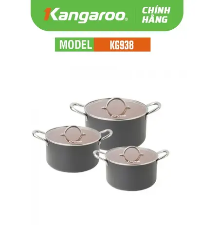 Bộ nồi nhôm đáy từ Kangaroo KG938