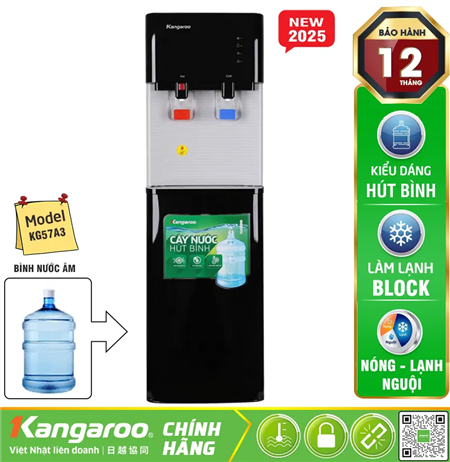 Cây nước nóng lạnh Kangaroo KG57A3 - Cây hút bình