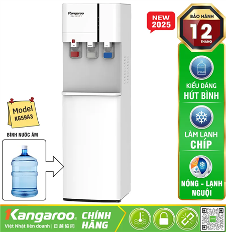 Cây nước nóng lạnh Kangaroo KG59A3 - Cây hút bình