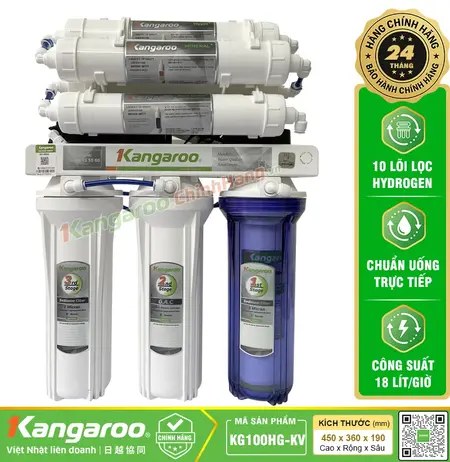 Máy lọc nước Kangaroo KG100HG Không Vỏ Tủ Lắp Gầm Chậu