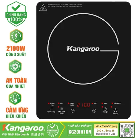Bếp từ đơn Kangaroo KG20IH10N - 6 Chức Năng Nấu, Cao Cấp 2026