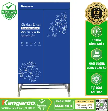 Máy sấy quần áo Kangaroo KGCD15M1E - Mới 2026