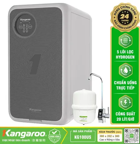 Máy lọc nước Kangaroo Hydrogen KG100US - Thông Minh, Mẫu 2025