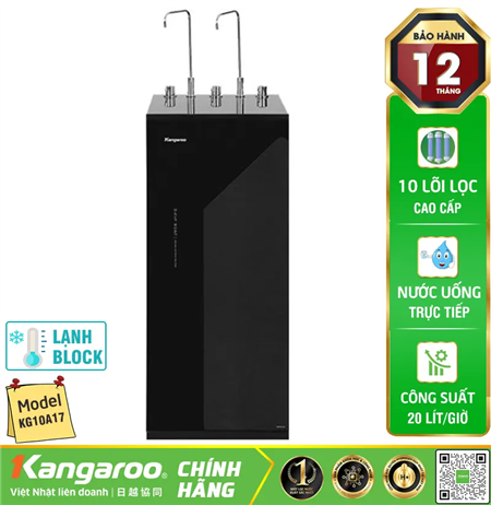 Máy lọc nước nóng lạnh Kangaroo KG10A17 - 10 Lõi Lọc - Mới 2025