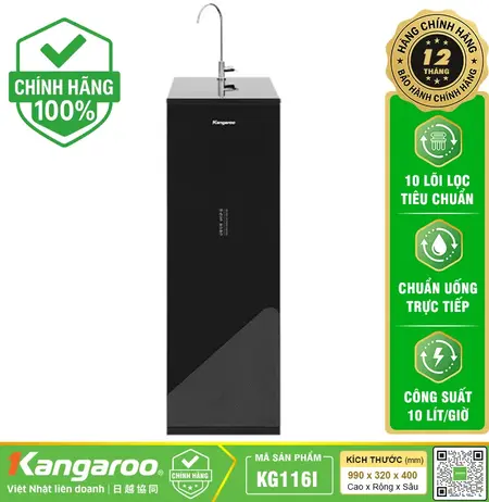 Máy lọc nước Kangaroo KG116i - 10 Lõi lọc - Mẫu Mới 2025