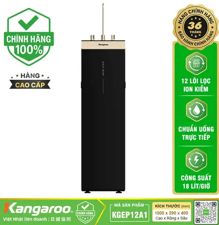 Máy lọc nước Kangaroo Hydrogen ion kiềm KGEP12A1 - Mới 2025