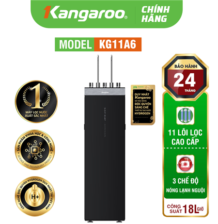 Máy lọc nước Kangaroo Hydrogen nóng lạnh KG11A6 - 11 lõi, Mẫu 2025