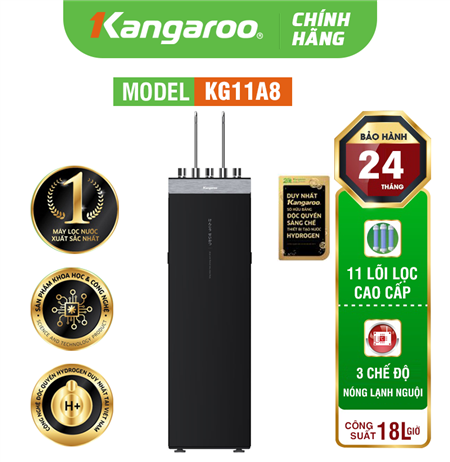 Máy lọc nước Kangaroo Hydrogen nóng lạnh KG11A8 - 11 lõi, Mẫu 2025