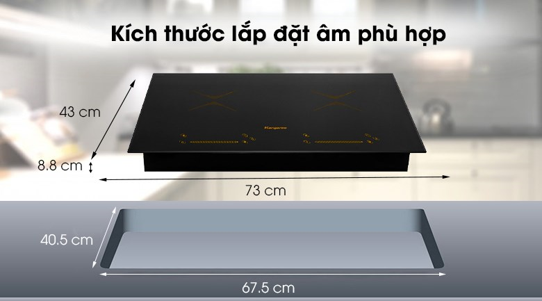 Bếp từ đôi Kangaroo KG859i - Hàng Thái Lan