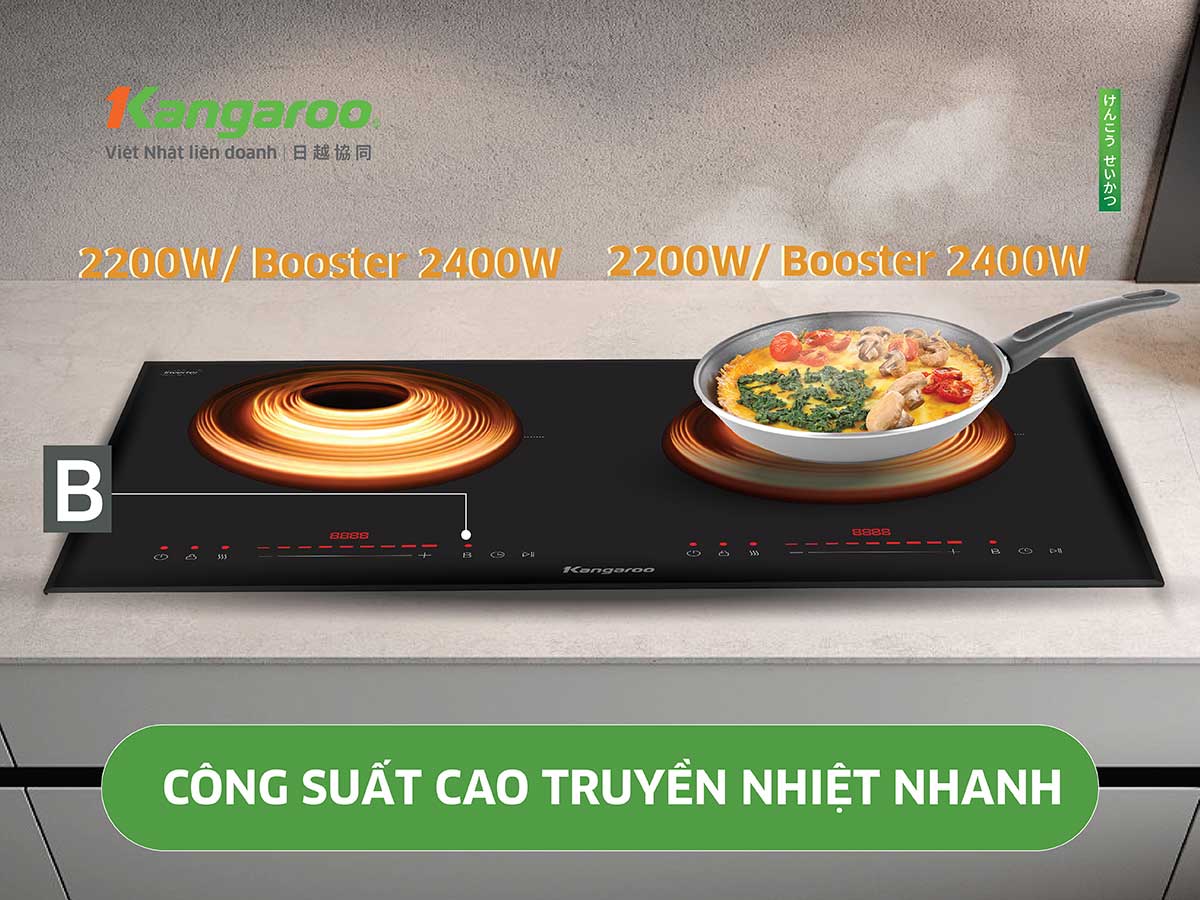 Bếp từ đôi lắp âm Kangaroo KGIC48D1C