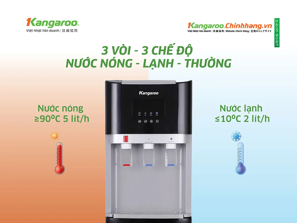 Cây nước nóng lạnh Kangaroo KGWD03BT1D
