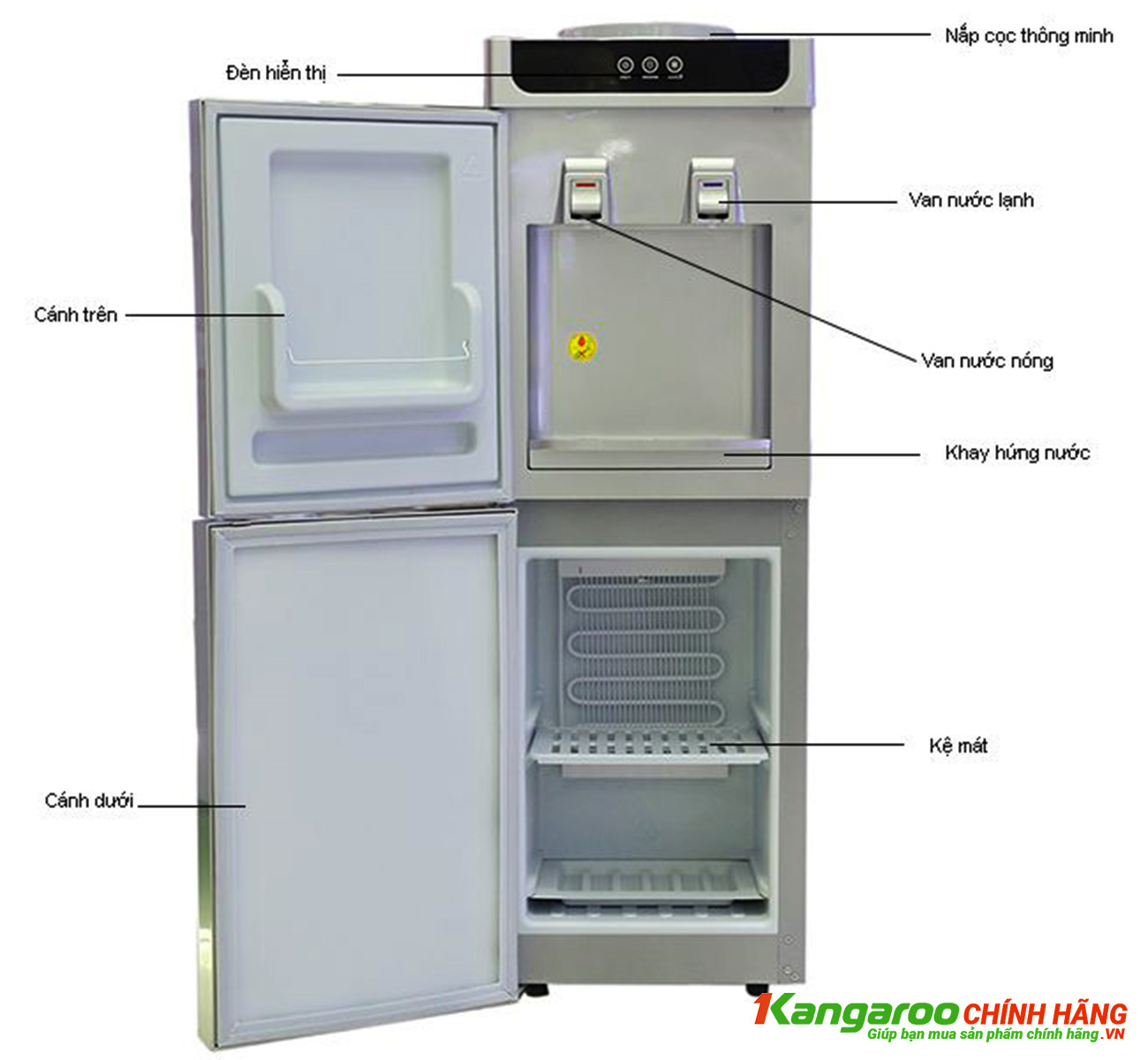 Cây nước nóng lạnh Kangaroo K3340