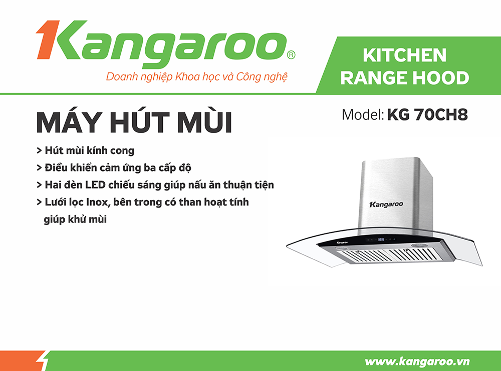 Máy hút mùi Kangaroo KG70CH8