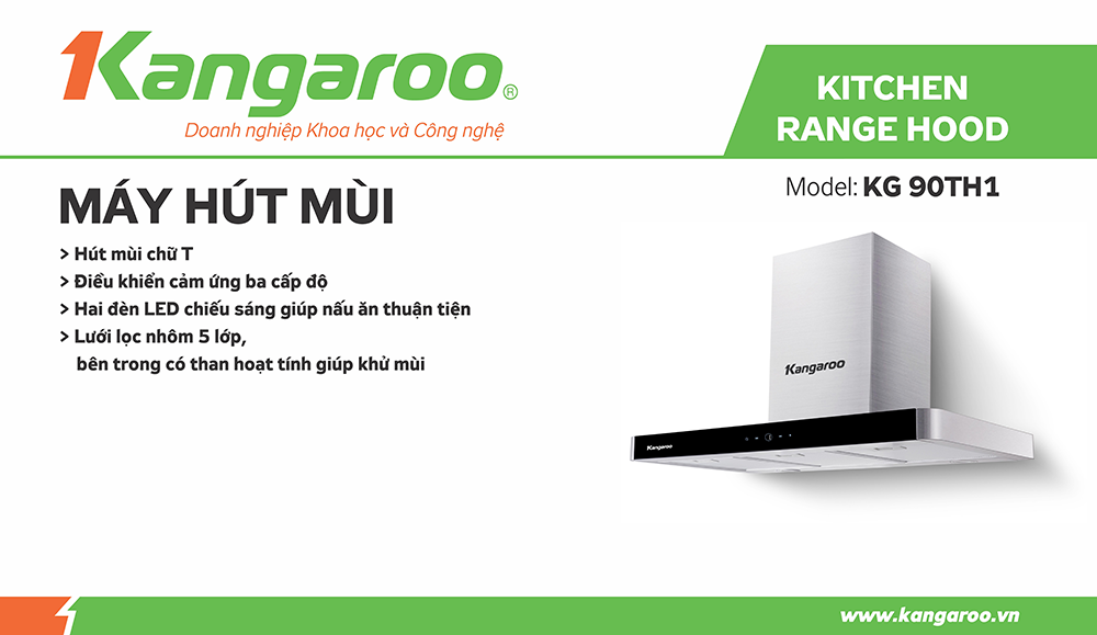 Máy hút mùi Kangaroo KG90TH1