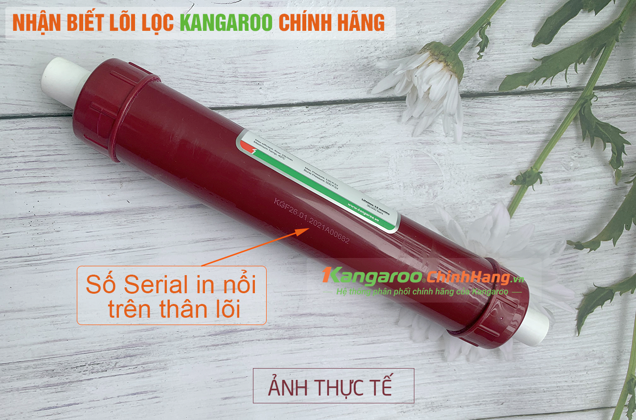 Nhận biết lõi lọc nước Kangaroo Số 6 ceramic chính hãng