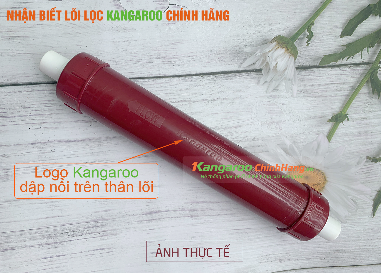 Nhận biết lõi lọc nước Kangaroo Số 6 ceramic chính hãng