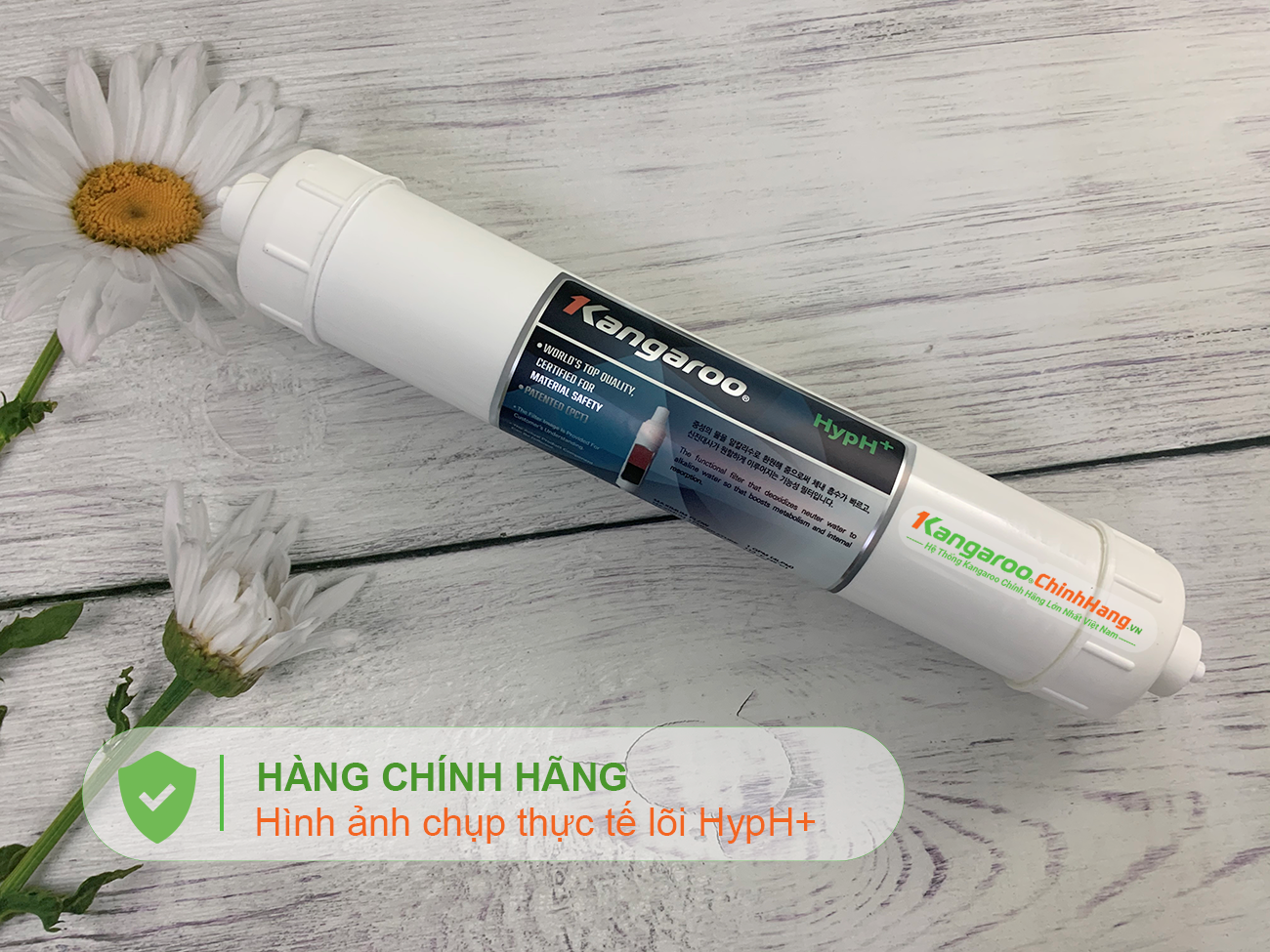 Hình ảnh thực tế Lõi lọc nước Kangaroo Hydrogen số 7 HypH+ (HP)