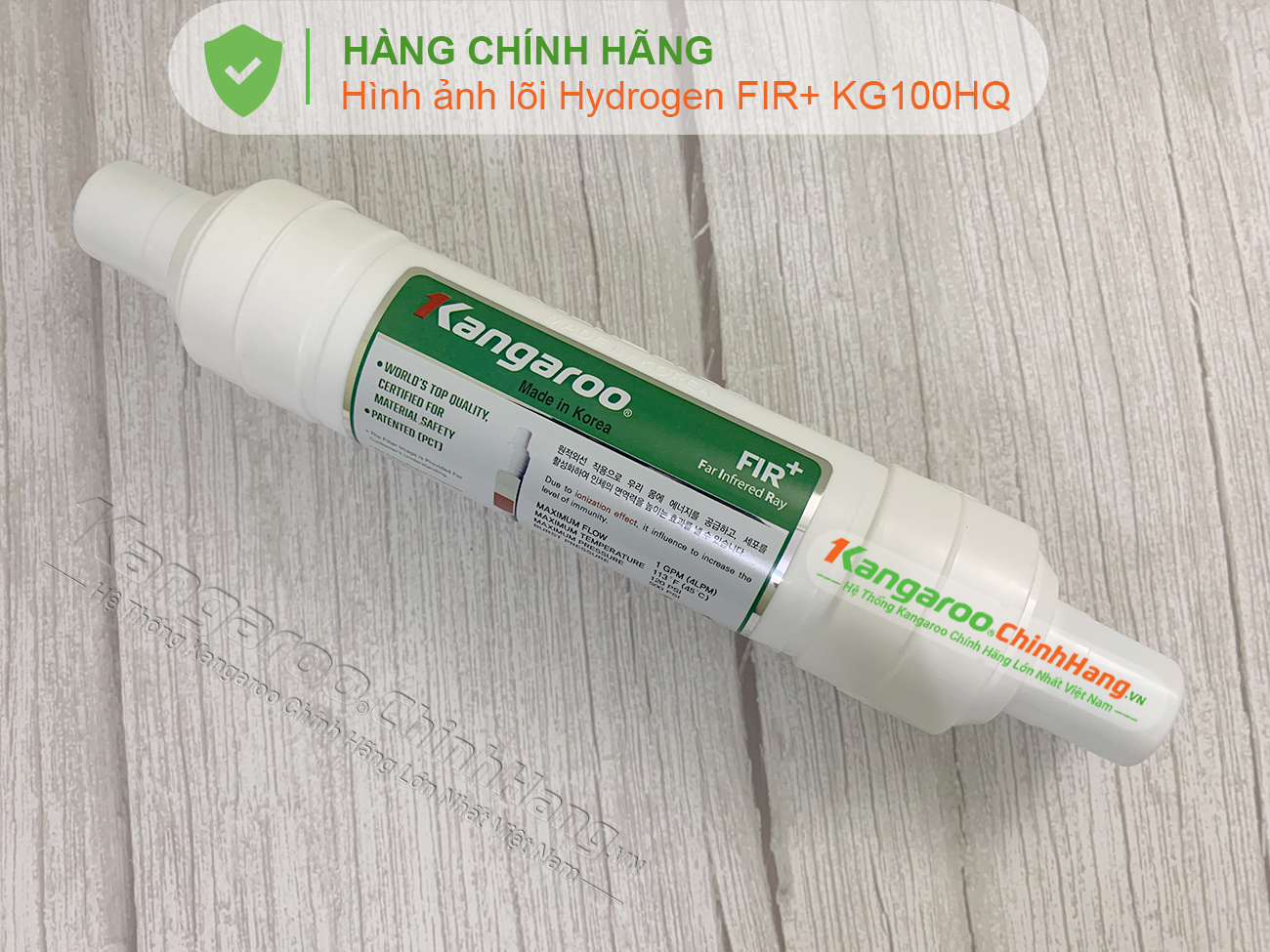 Lõi lọc nước Kangaroo Hydrogen KG100HQ số 5 FIR + chính hãng