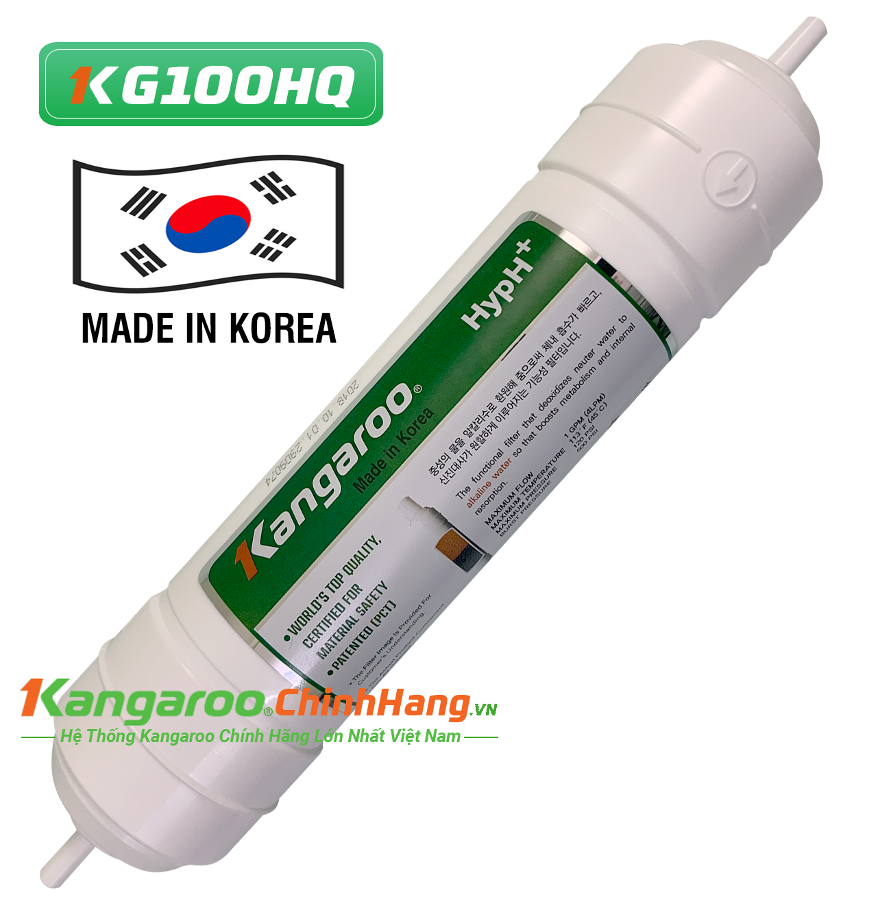 Lõi lọc nước Kangaroo Hydrogen KG100HQ số 7 HypH +