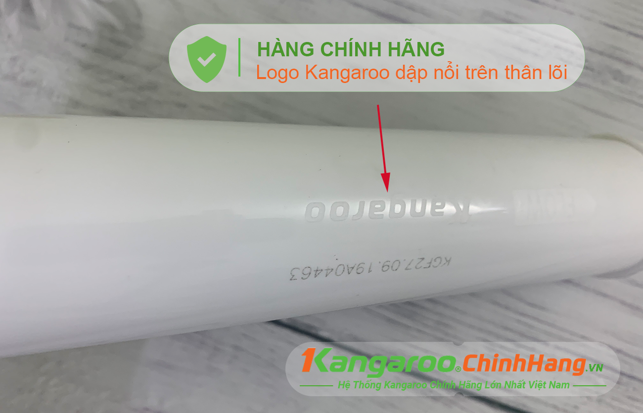 Logo Kangaroo dập nổi trên thân lõi