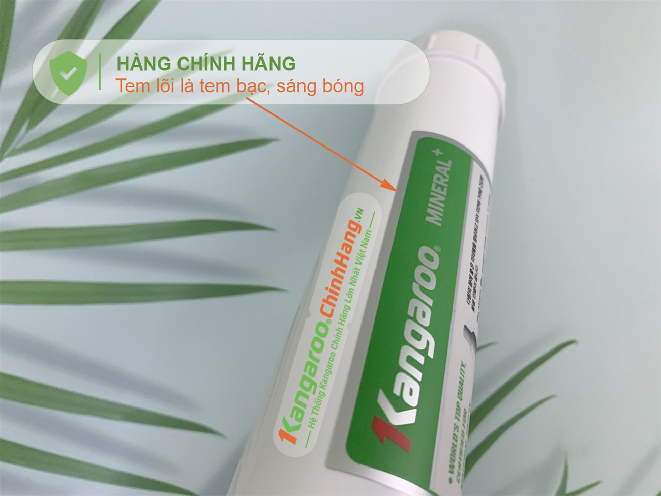 Lõi lọc nước Kangaroo Hydrogen số 8 Mineral + (HA) sử dụng tem bạc