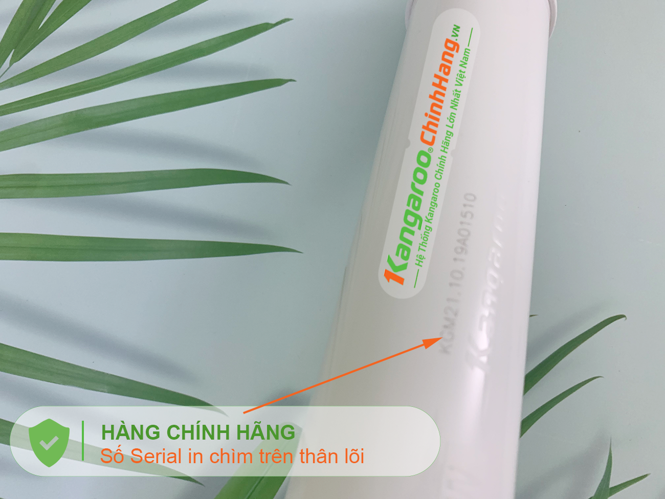 Số Serial của lõi được in trên Lõi lọc nước Kangaroo Hydrogen số 8 Mineral + (HA)