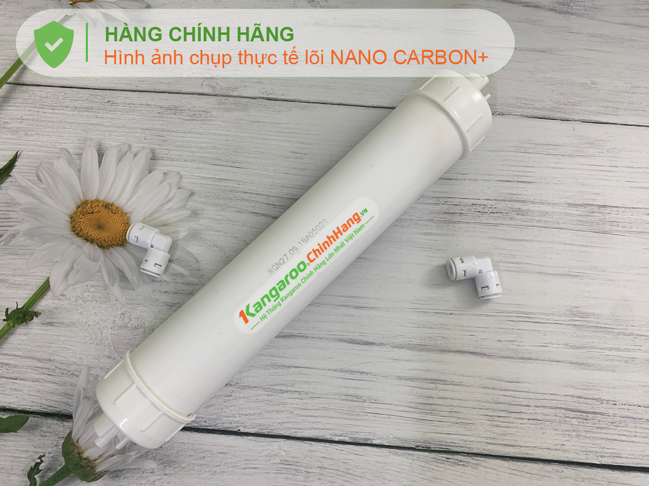 Hình ảnh thực tế Lõi lọc nước Kangaroo Hydrogen số 9 NANO CARBON + (HP)