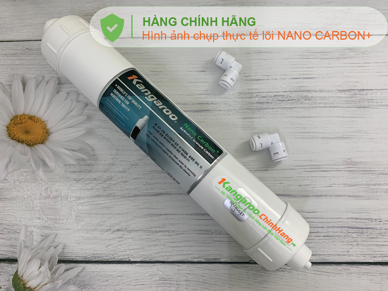 Hình ảnh thực tế Lõi lọc nước Kangaroo Hydrogen số 9 NANO CARBON + (HP)
