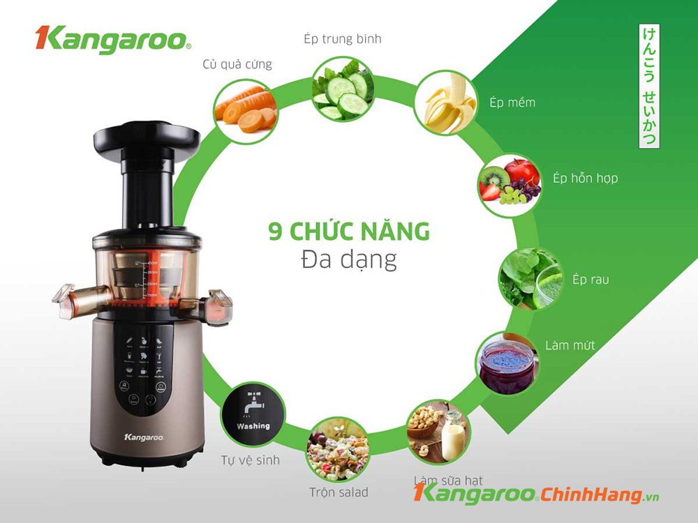 Máy ép chậm Kangaroo KG180SJD