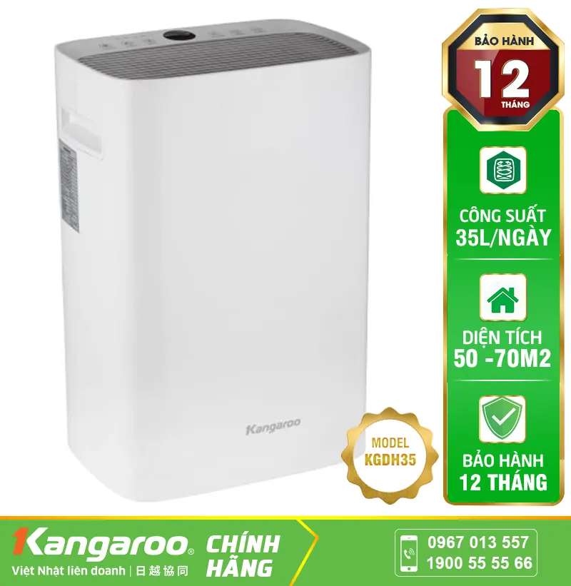 Máy hút ẩm Kangaroo KGDH35 - 35 Lít/Ngày