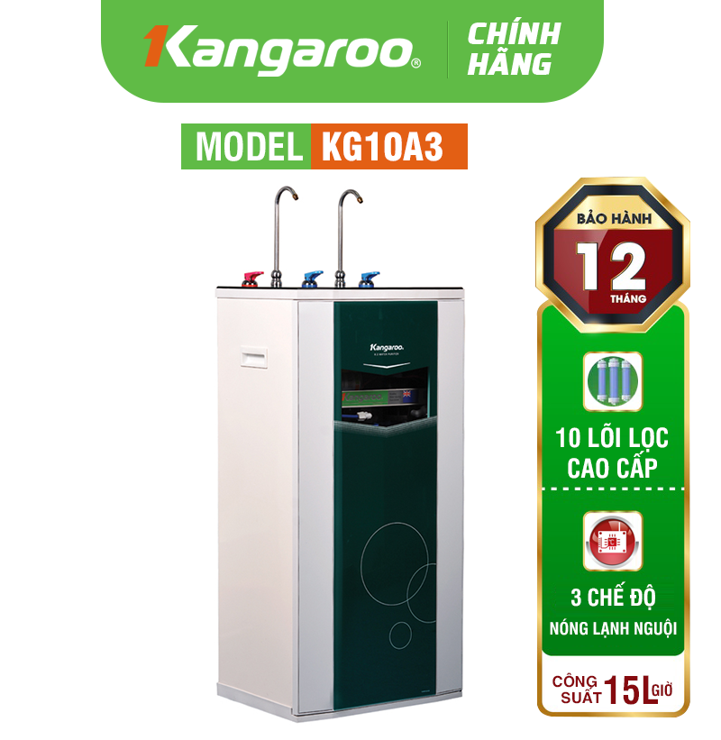 Máy lọc nước Kangaroo KG10A3 - 2 Vòi nóng lạnh - 10 lõi lọc