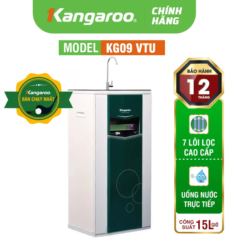 Máy lọc nước Kangaroo KG09 VTU 7 Lõi lọc - Sản xuất 2025