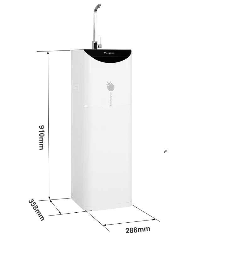 Thông số kỹ thuật Máy lọc nước Kangaroo Hydrogen ion kiềm KG100ES Slim