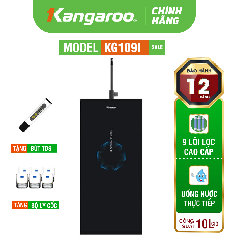Máy Lọc Nước Kangaroo Infinity KG109I - 9 Lõi - Mẫu Mới 2025