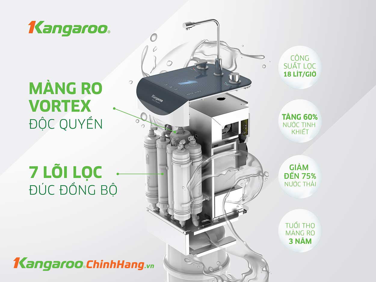 Máy lọc nước nóng lạnh Kangaroo KG10A9SG