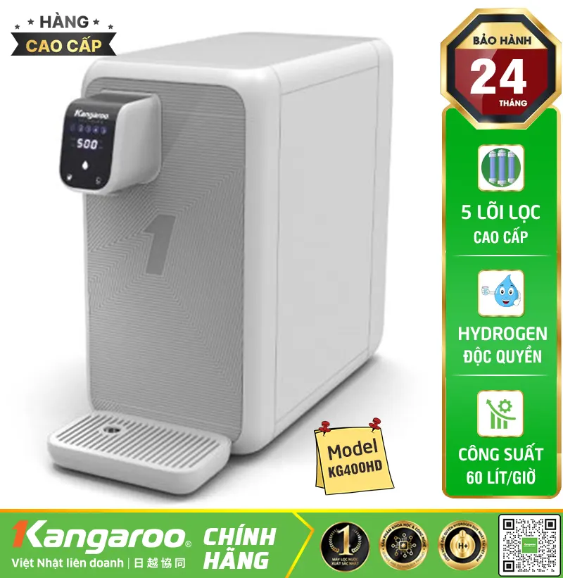 Máy lọc nước Kangaroo Hydrogen KG400HD - 5 Lõi lọc, Mẫu mới 2026